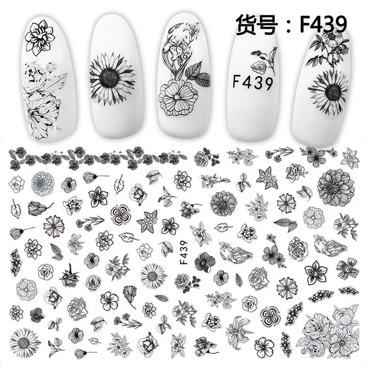 

F439-F448 Hot Selling Fashion Art Nail Sticker Wholesale Diy Nail Art Decoration Sticker
