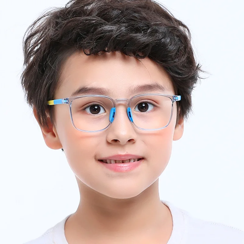 

Latest anti-blue light reading glasses tr90 kids trendy small square optical frame for boys and girls, As the picture shows