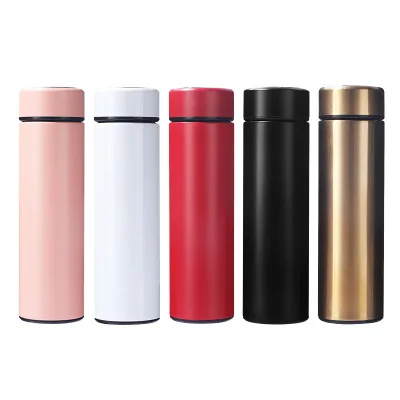 

P1046 500ml Smart Water Bottle Thermal Bottles Intelligent Thermal Insulation Cup Vacuum Insulated Stainless Steel CLASSIC 1 Pcs, Colors