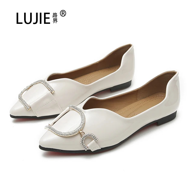 

LUJIE factory Summer factory wholesale custom ladies casual fashion lazy students girl pointed toe elegant women flat shoes