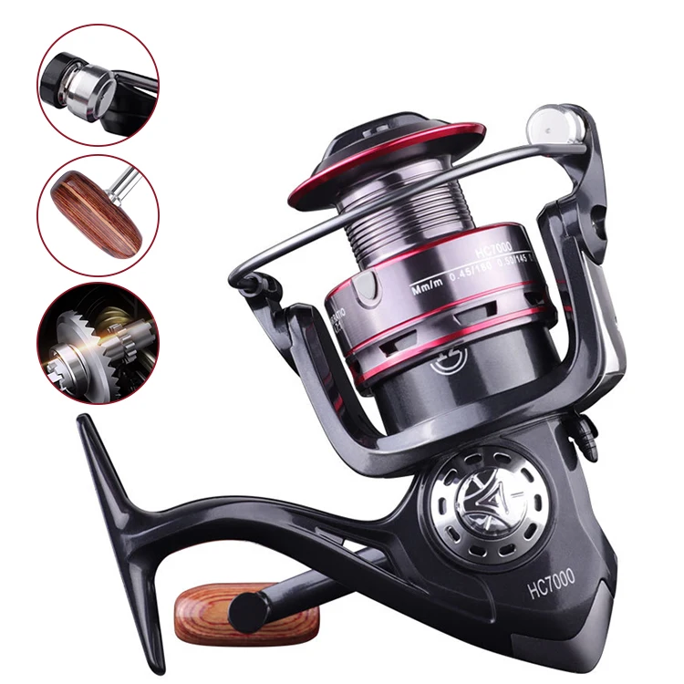 

High Strength Freshwater Composite Mini Ultralight Power Handle Metal Spinning Fishing Reel, Black