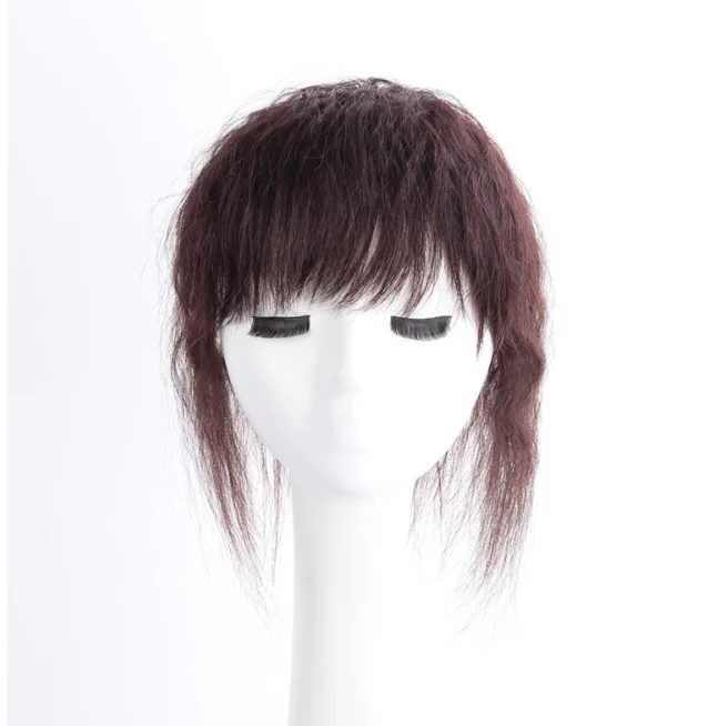 

Kinky Curly Faux Hair Fringe Wig Piece, Dark brown