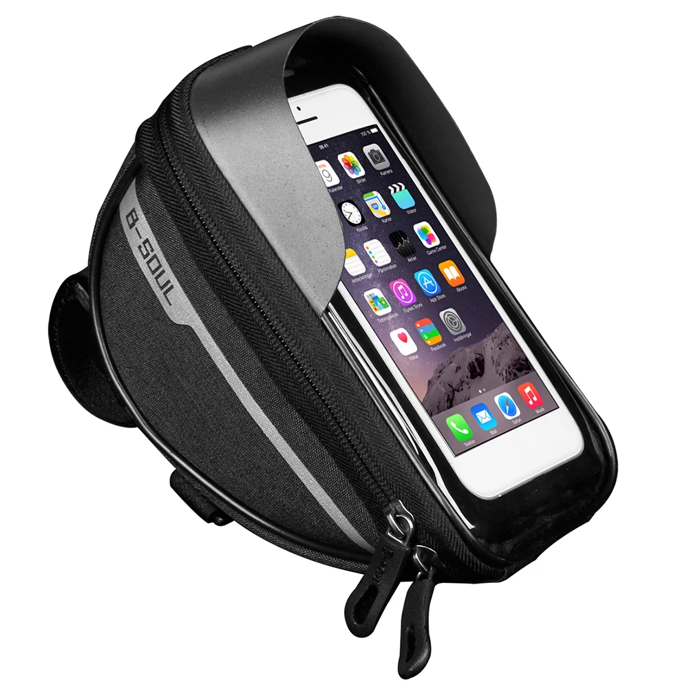 

B-SOUL 6.5inch Bicycle Bike Head Tube Handlebar Cell Mobile Phone Bag Case Holder Screen Phone Mount Bags boxes
