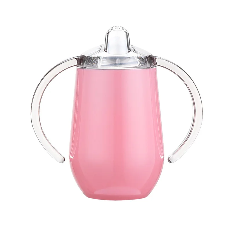 

10OZ sippy stainless steel insulated double handle milk thermo tumbler with nipple