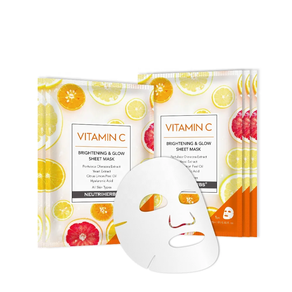 

Herbal Wholesale Moisturizing Lifting Vitamin C Face Sheet Mask Korea