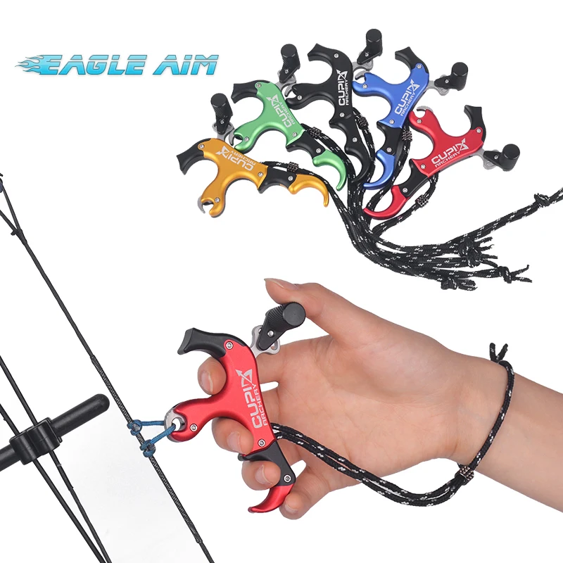 

3/4 Finger Bow Release with Adjustable Sensitivity for Compound Bow Hunting