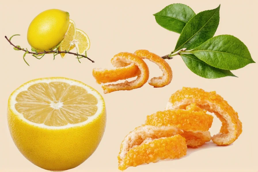 Citrus-infused oil in a glass bottle