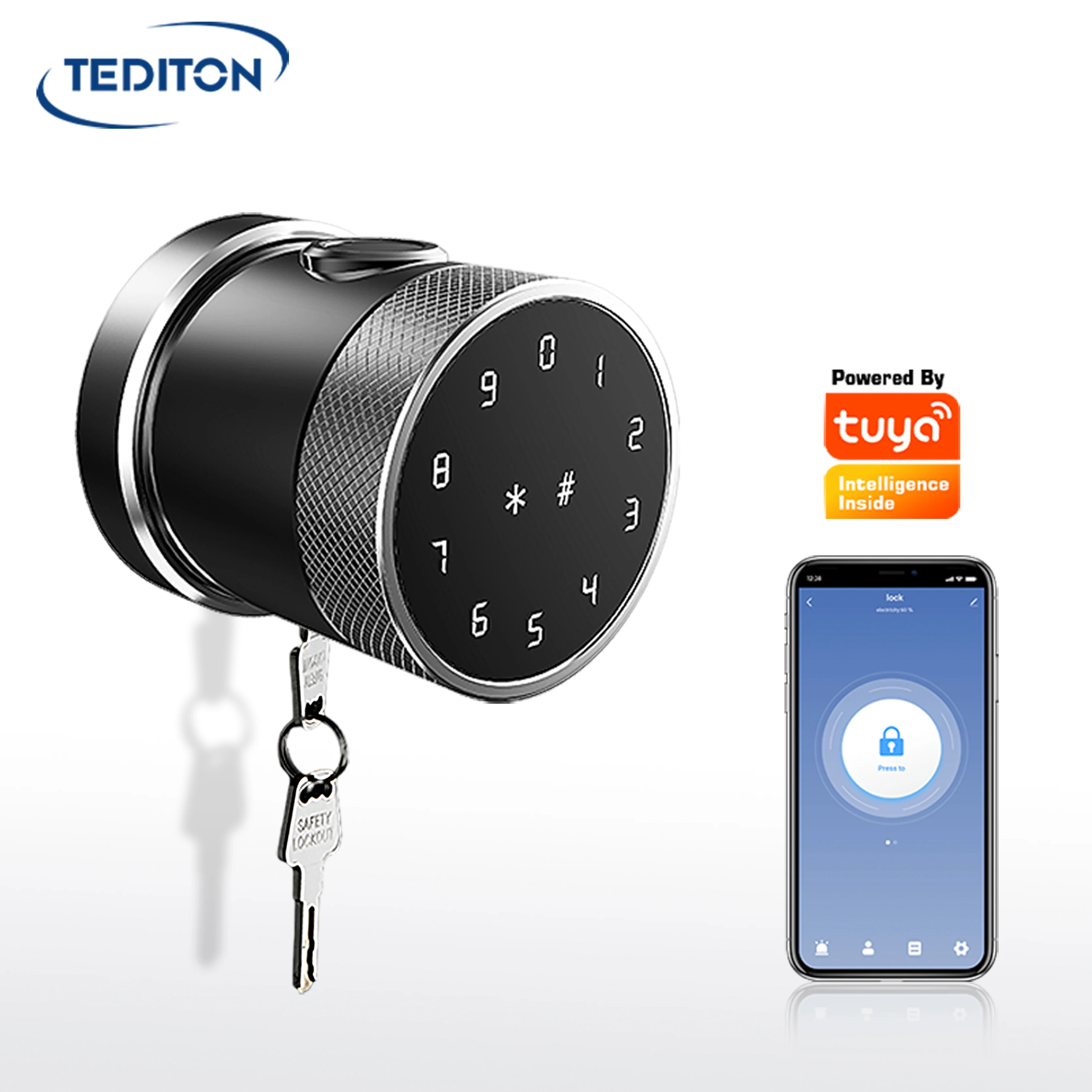 

Smart Home Tuya wifi smart door lock wireless electronic Biometric Fingerprint Handle Door Lock with Tuya smart life APP