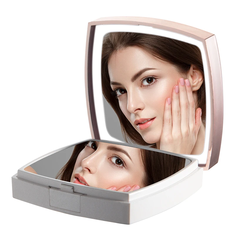 

Portable Pocket mirror 1x 3x Magnifying Cosmetic Mirror Dual sides Refine the makeup mirror