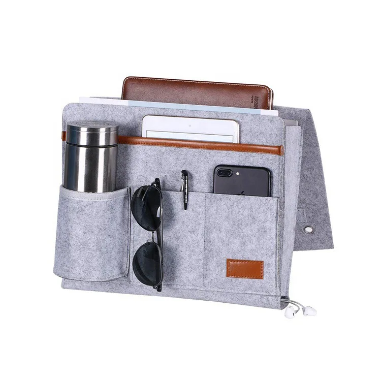 

Hot style felt on the bedside mat shelf bag remote control hanging bag Car Back Seat Organizer bag, Custom made