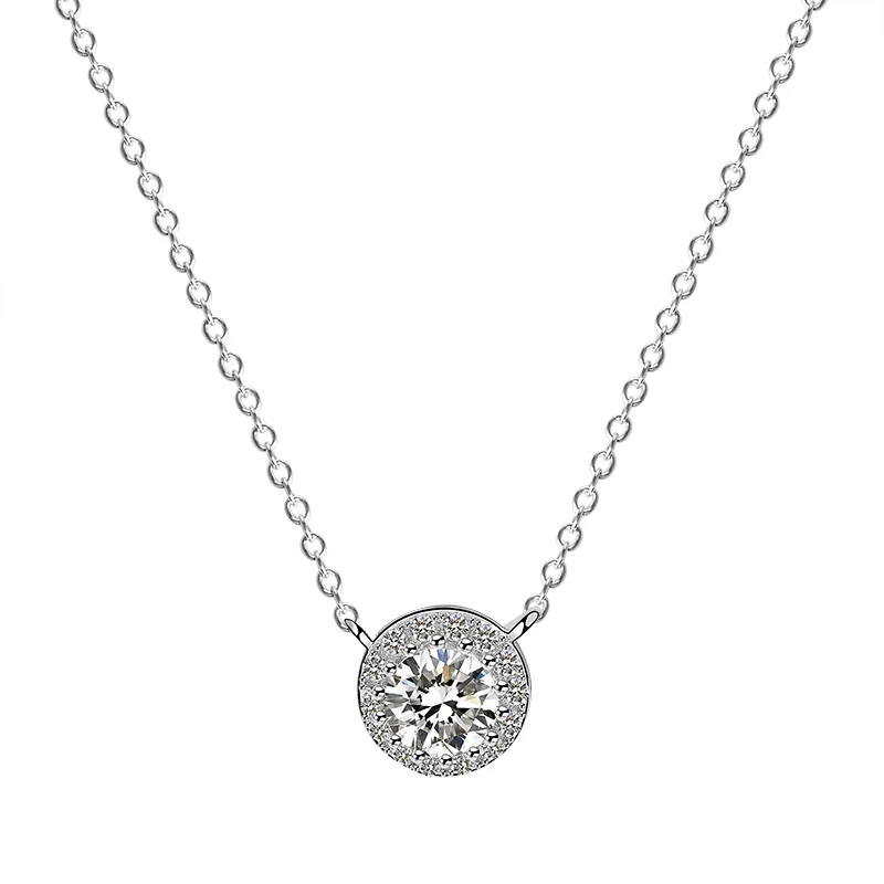 

S925 sterling silver pendant Korean fashion cubic zirconia micro-inlaid 5A zircon diamond necklace