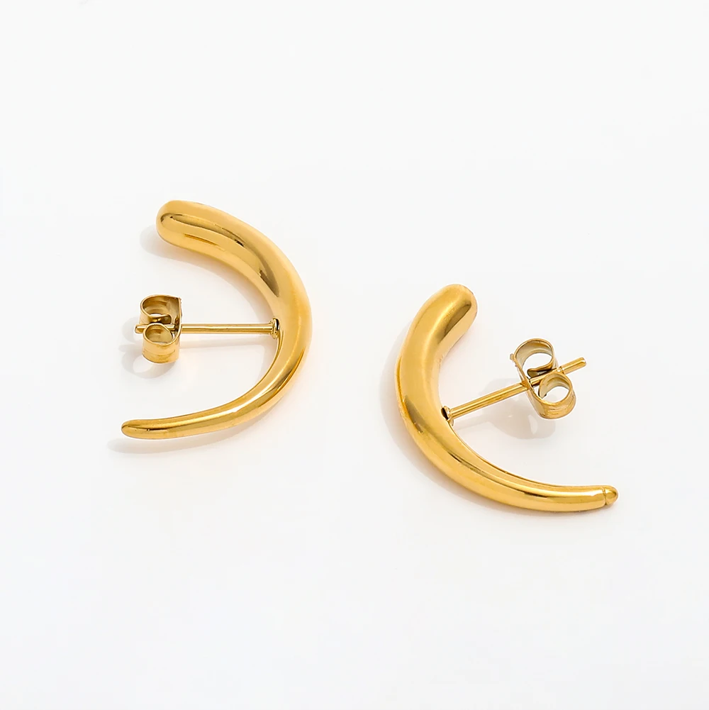 

JOOLIM Jewelry High End Polish Simple Geometric Earring Pointy Earring Stainless Steel Jewelry Factory Supply Customize Jewelry