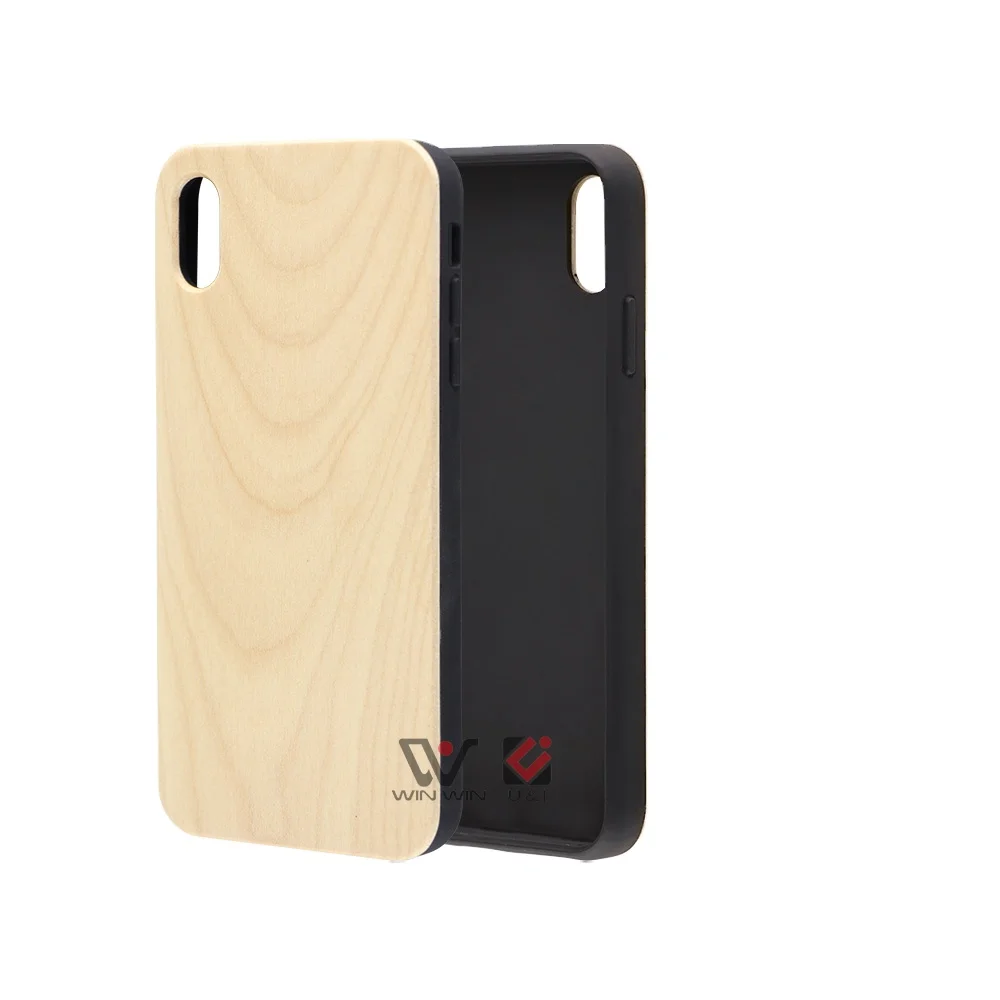 

In Stock Plain Wood Mobile Phone Accessories Phone Cases Cover For iPhone Xs Max, Customized