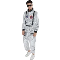 

Amazon Top Seller Sliver Jumpsuit Spaceman Cosplay Halloween Costume Men Costume Adult Astronaut Costume