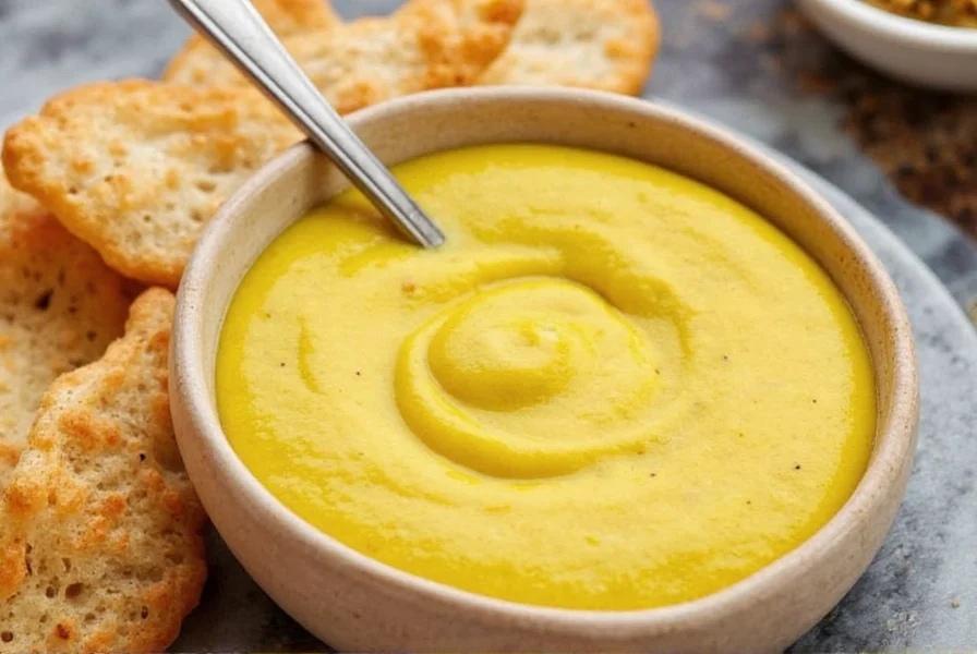 Various types of mustard sauce in glass jars showing different colors and textures