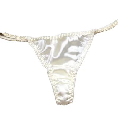 

2021 Women's silk underwear 100% silk sexy low-waist thong