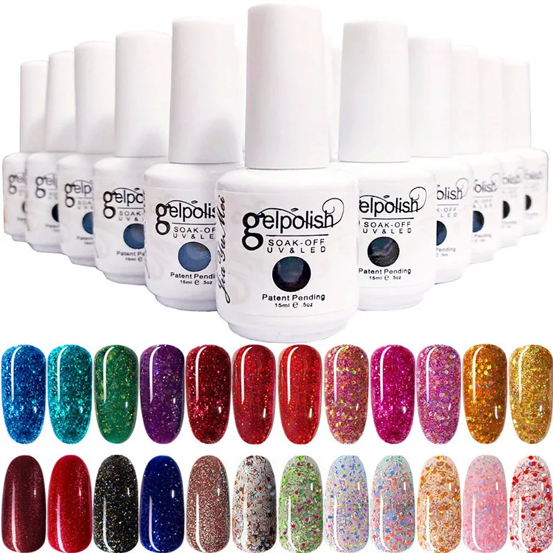 

Private label OEM&ODM 100 colors 15ml gel nail polish kit set soak off uv nail gel polish set uv gel nail polish