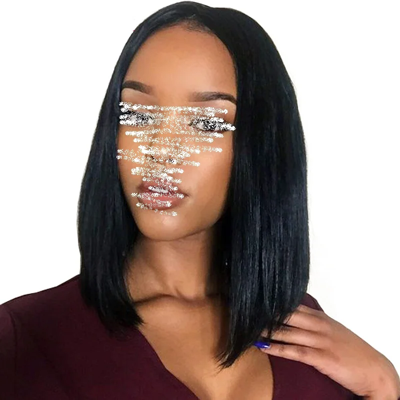 

Short Bob Wigs T Part Hair Wigs Ombre Blonde Brazilian Remy Cut Wigs for Black Women's