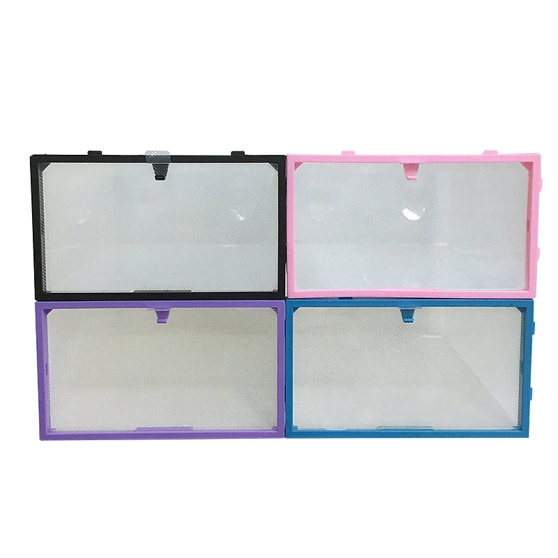 

Drawer transparent clear square plastic storage shoe box