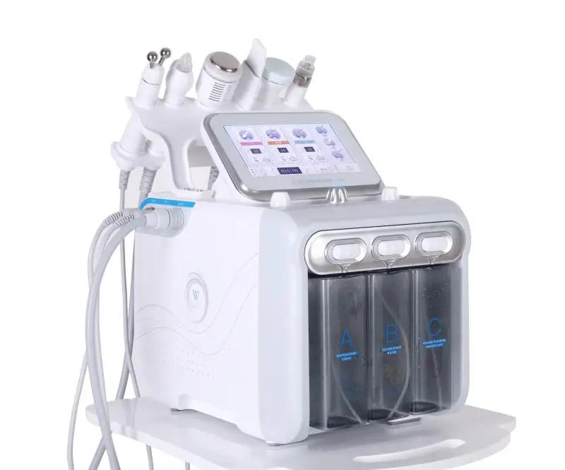 

New 6 in 1 water oxygen facial beauty machine oxygen small bubbles face cleaning whitening beauty machine