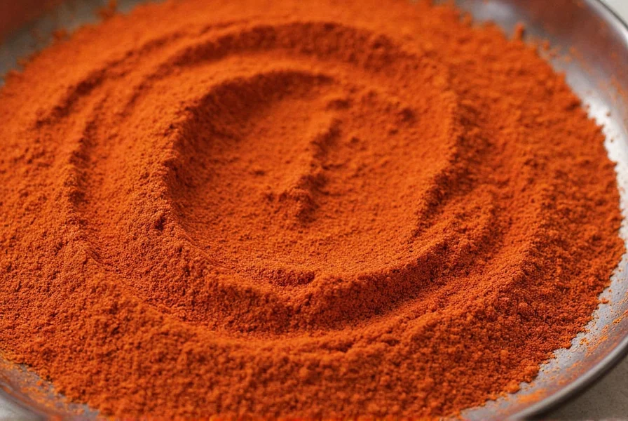 Close-up of dried ancho and guajillo chilies toasting in cast iron skillet