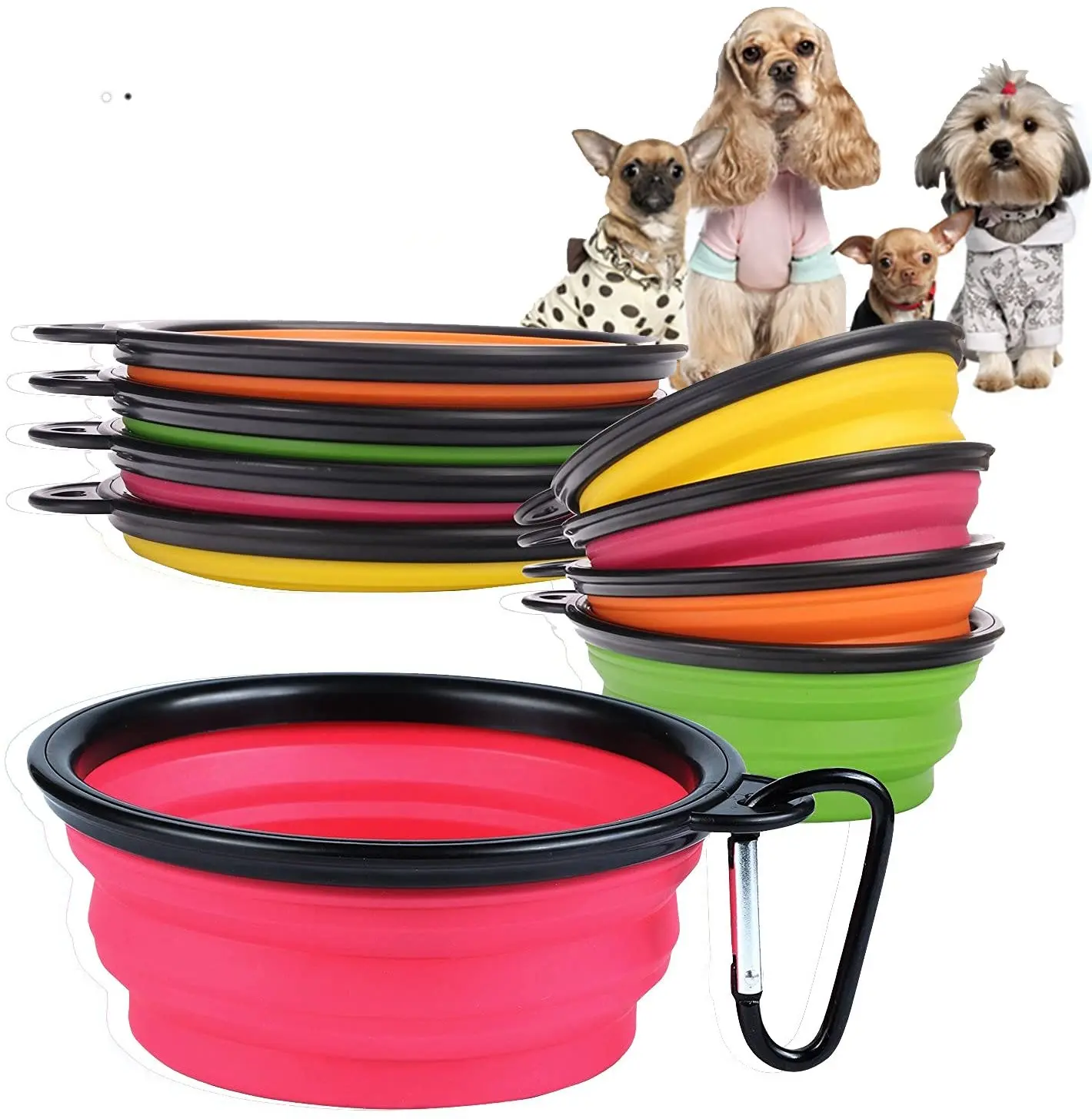 

450ml Collapsible Dog Bowl BPA Free Pet Travel Camping Bowls Dog Bowl for Travel