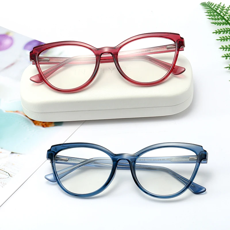 

SHINELOT 93362 Wholesale Branded Optical Glasses Frames Retro TR90 High Quality Lightweight Shiny Glasses For Women Clear Frame