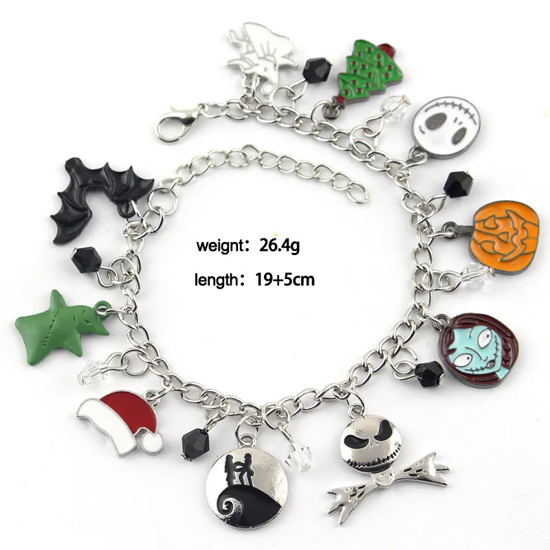 

Bracelets/jewelry/watch/2021 Anime The Nightmare Before Christmas Jack Skeletron Sally Zero Charm Bracelet