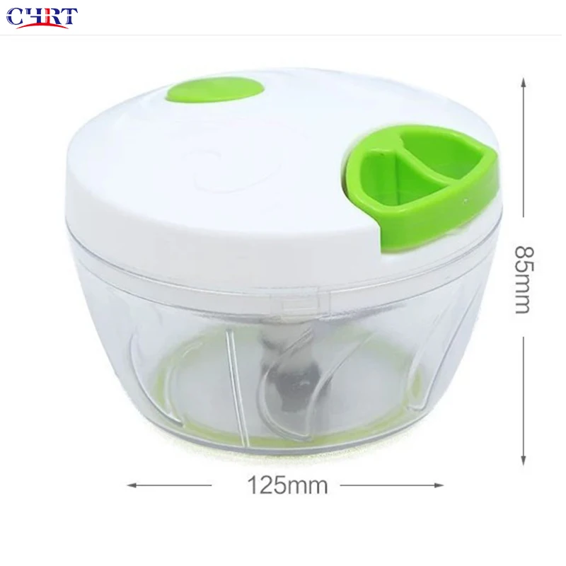

Chrt Tiny Multi-function Hand Crank Manual Pull Cord Vegetable Meat Garlic Cutter Shredder Speedy Food Chopper, Green, red, yellow, white