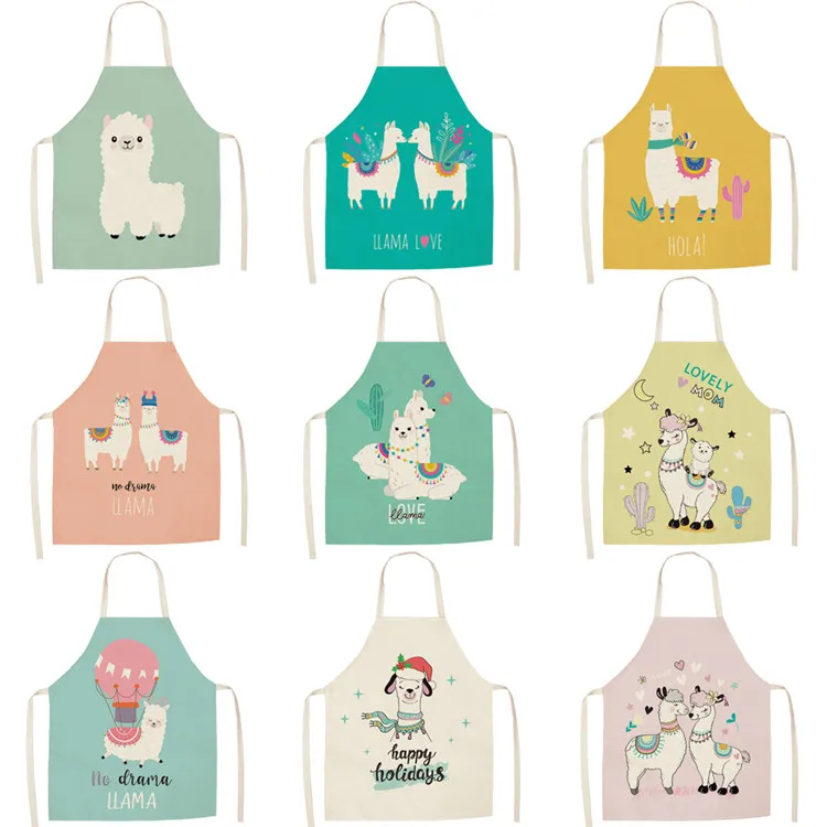 

Waterproof Polyester Children Customized Printed Kid Art Paint Alpaca Apron