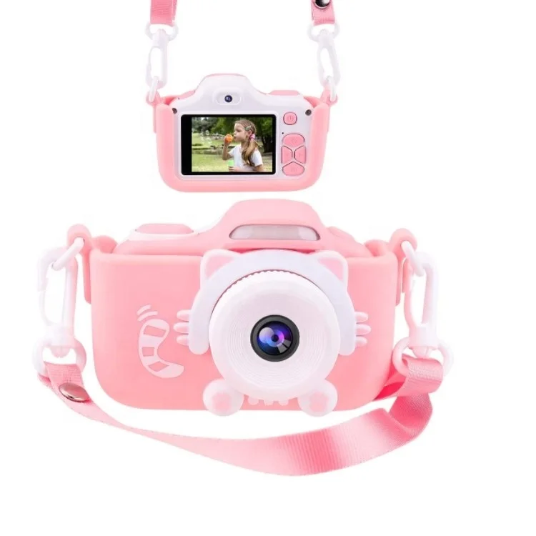 

Christmas Kids Gift Pink Color Kids Digital Camera For Outdoor Activities