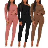 

Custom boutique sweater suit fall women clothing two piece sets