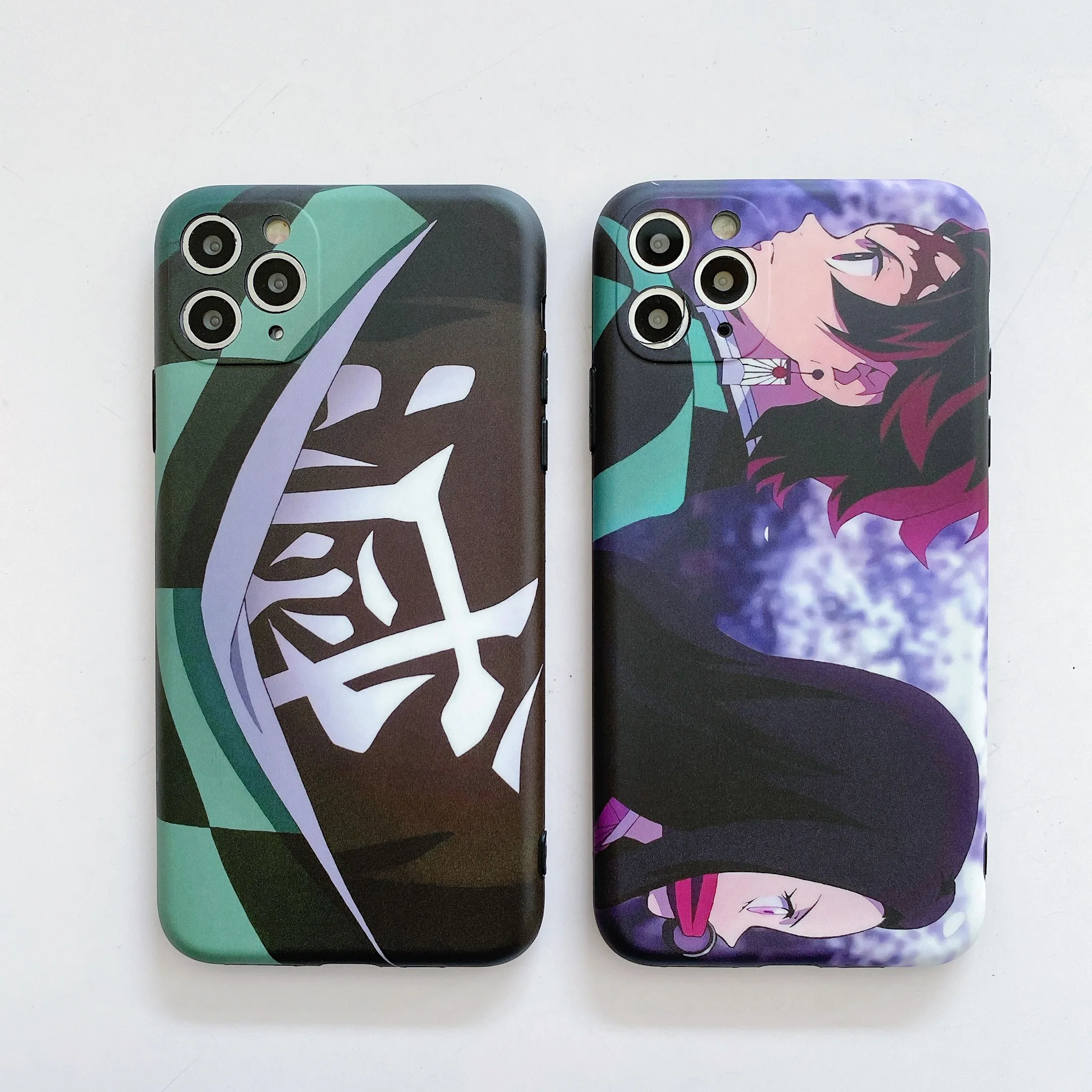 

2021 Wholesale Ghost Sword Japan Cartoon Matte IMD Phone Case For iPhone 12 Pro Max XS MAX 8Plus XS XR IMD Silicone Phone Cover