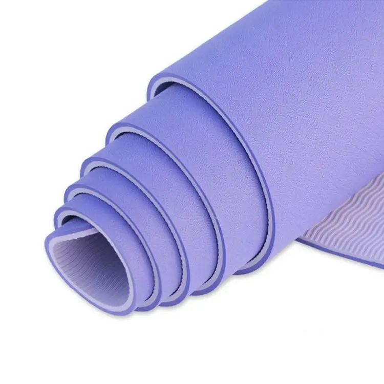 

2020 New Fashion Custom Logo Print Eco-friendly New Double Color TPE Yoga Mat, Customized