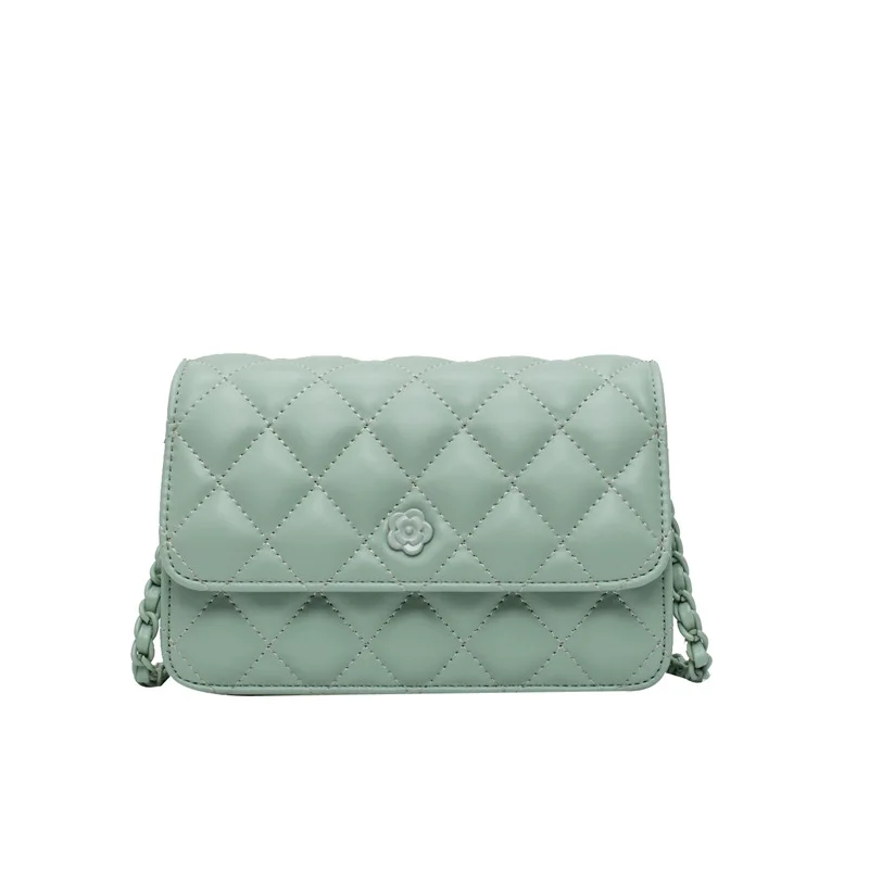 

Lingge chain small square bag Korean style ladies messenger bags one shoulder bag