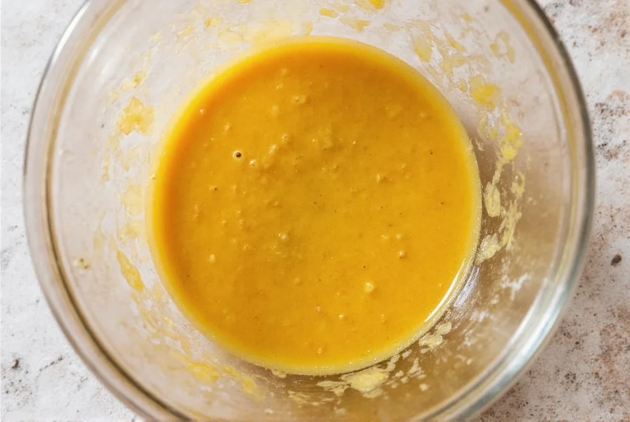 Homemade Benihana ginger dressing in glass jar with fresh ingredients