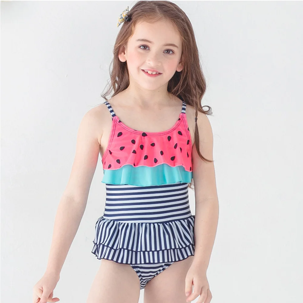 

2021 Children love the popular cute print beach swimsuit wholesale
