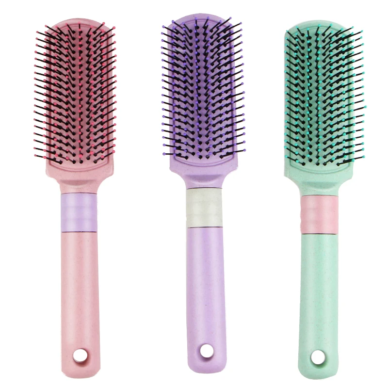 

Masterlee Brand Colourful Plastic Wholesale Removable Round Travel Handle Hair Brush, Picture