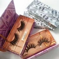 

new design 5d mink eyelashes money eyelash packaging box custom magnetic eyelash case private label luxury lash box