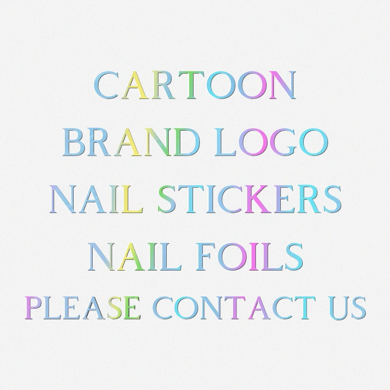 

wholesale Popular Fashion Luxury Brand Custom Logo Design Nail Stickers Transfer Foil Decals