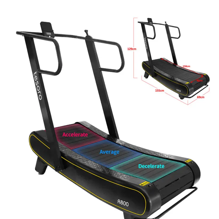running machine treadmill,self-powered non-motorized curved manual treadmill,home gym machine fitness