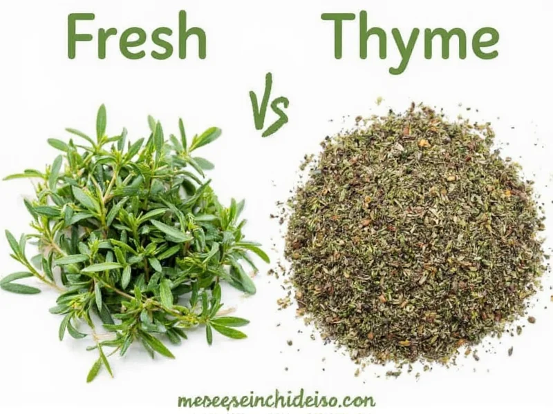 Fresh Thyme vs Dried Thyme: Conversion & Cooking Guide