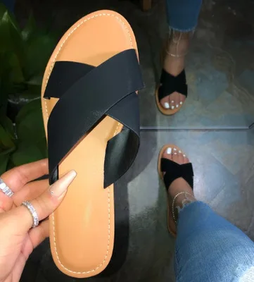 

Manufacturers Wholesale 2020 Summer New Comfortable European and American Sandals Flat Lady Shoes Slippers