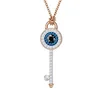 Lock key open stainless steel Scroll Heart gold plated Key charms Pendant with necklace chain fashion jewelry women lady hottest