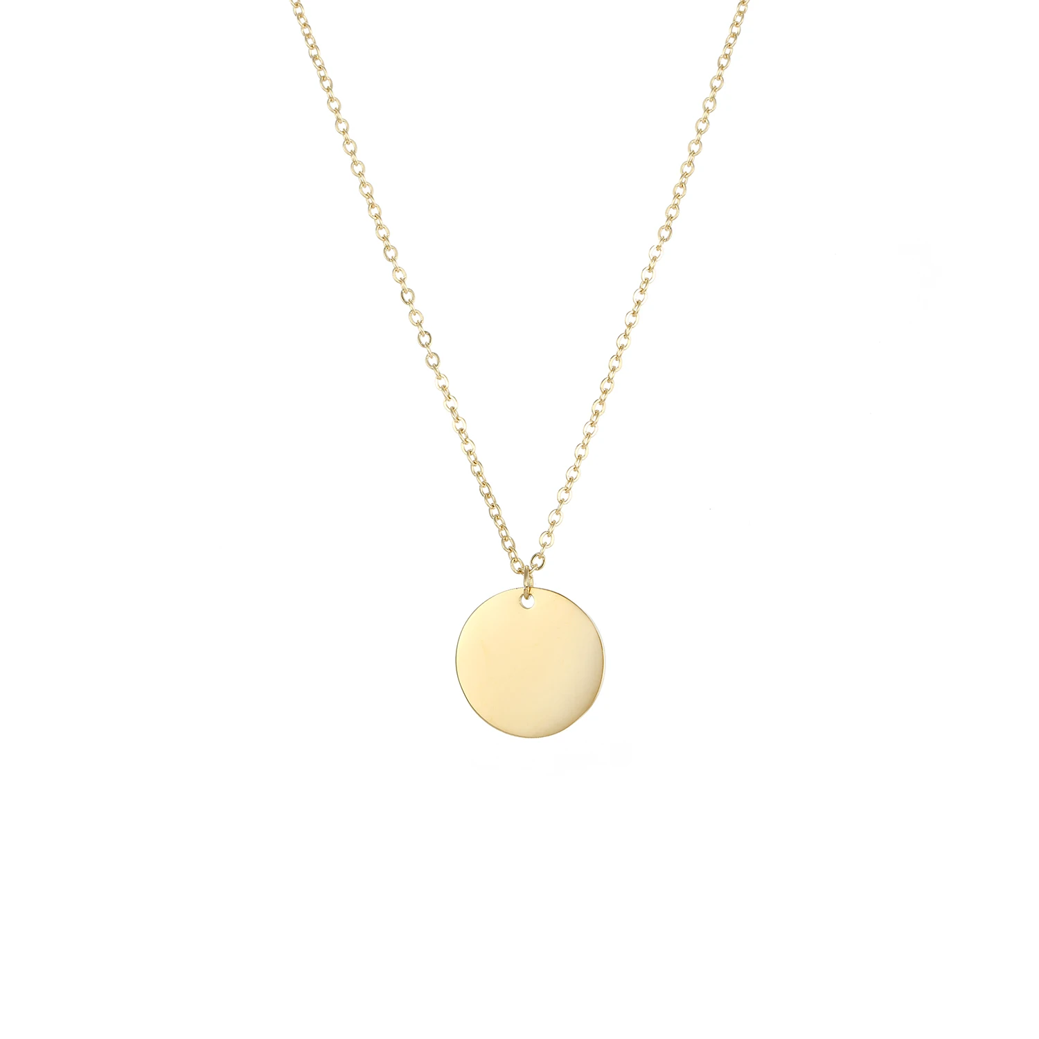 

Custom Stainless Steel 14k Gold Color Necklace Plain Vertical Classic Elegant Gift for Women Bar Pendant Necklace Jewelry