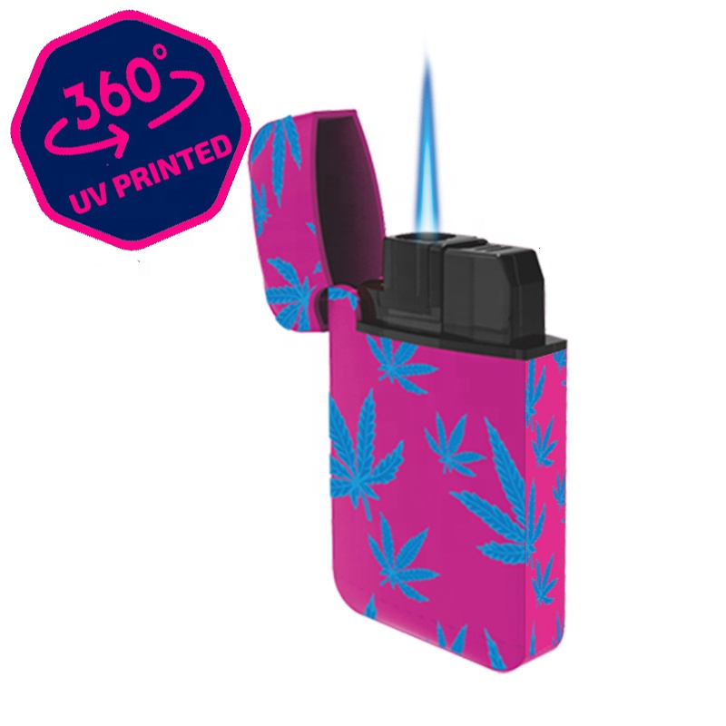 

Leaf Design 360 Printing Weed Cool Cigar Jet Flame Lighters