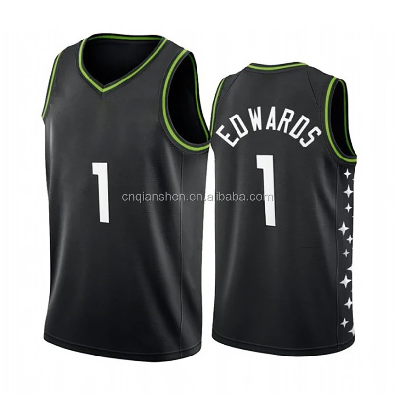 

Anthony Edwards 1 Minnesota City Jersey 2021 Season Top Quality Mesh Stitched Basketball Sports Jersey Clothes Wear Men Shirt