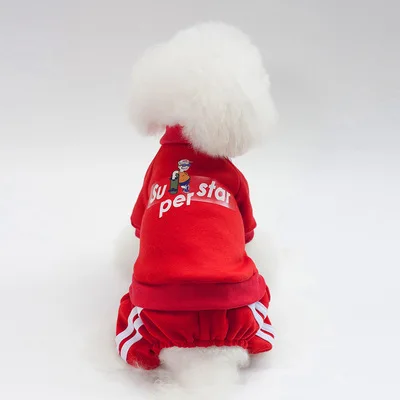 

Superstar Cotton Pet Classic Letter Hoodies Dog Cat Clothes Winter