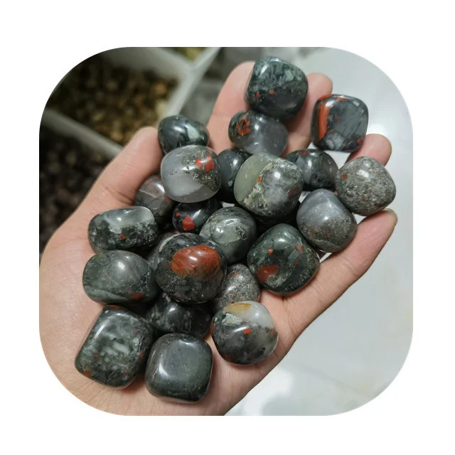 

New arrivals 20-30mm crystals healing stones bulk gemstone natur African blood stone tumbled stones for sale