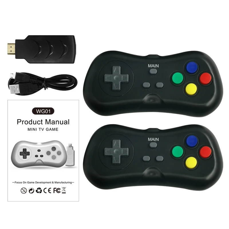 

2.4G Wireless Game Dongle Built in 638 Games HD Wireless Console For Play Retro Games Support hdmi Output, Gray